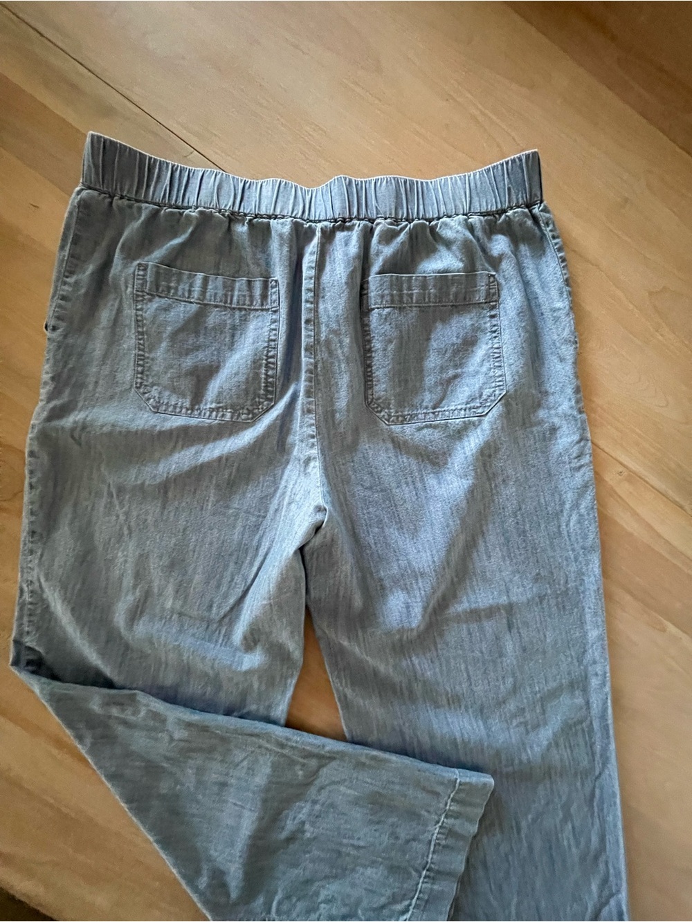 Talbots 100% Cotton Chambray Pants Size 8 Modern relaxed Fit vacation Ready - Picture 5 of 16